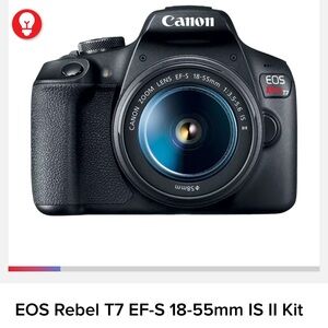 Canon EOS Rebel T7 EF-S 18-55mm IS II Kit - Black